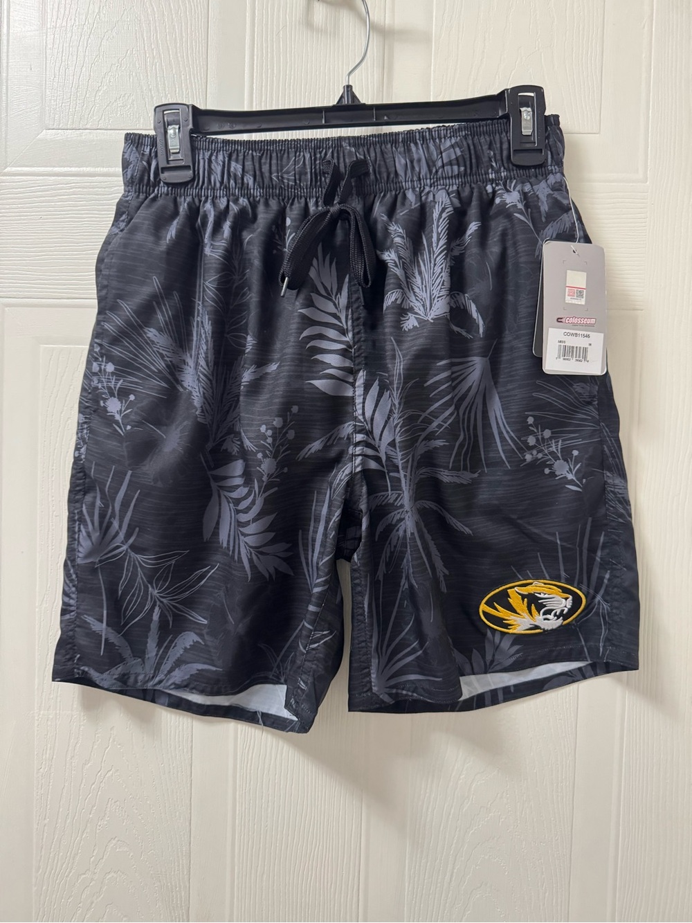 Colosseum Black and Gray Missouri Tigers Swim Trunks